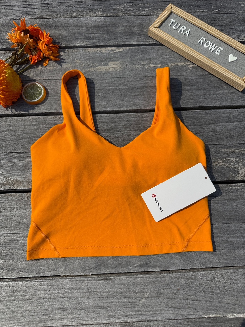 Lululemon Align Tank Light Support A/B Cup Citrus Sizzle Tone Size 8 NWT🍊
